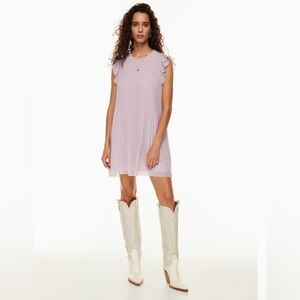 Wilfred Daydreamer Babydoll Sleeveless Pleated Mini Dress